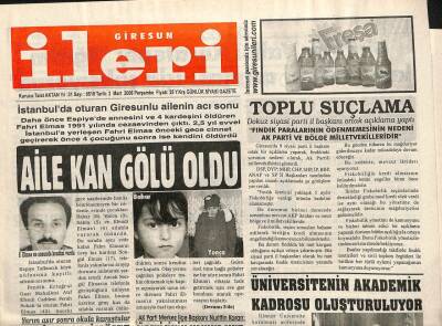 Giresun İleri Gazetesi 2 Mart 2006 - Aile Kan Gölü GZ101659 - 2