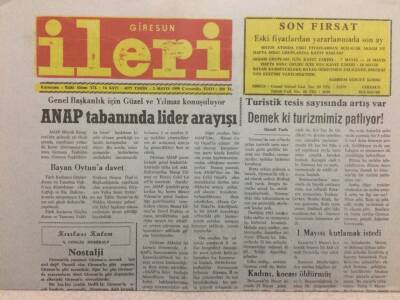 Giresun İleri Gazetesi 2 Mayıs 1990 - Anap Tabanında Lider Arayışı GZ32602 - 1