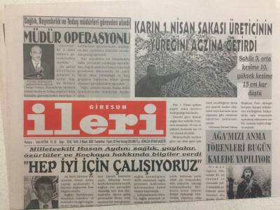 Giresun İleri Gazetesi 2 Nisan 2005 - Hep İyi İçin Çalışıyoruz GZ32359 - 1