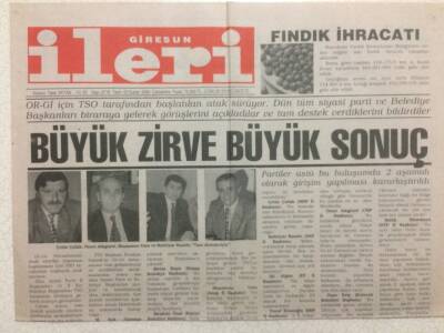 Giresun İleri Gazetesi 2 Şubat 2000 - Büyük Zirve Büyük Sonuç GZ32776 - 1