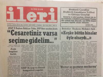 Giresun İleri Gazetesi 2 Temmuz 1993 - Cesaretiniz Varsa Seçime Gidelim GZ32425 - 1
