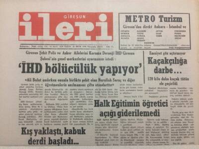 Giresun İleri Gazetesi 20 Ekim 1994 - İHD Bölücülük Yapıyor GZ38312 - 1
