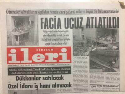 Giresun İleri Gazetesi 20 Ekim 2004 - Facia Ucuz Atlatıldı GZ32387 - 1