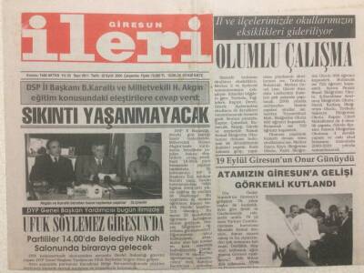 Giresun İleri Gazetesi 20 Eylül 2000 - Postacılar Yaylada Buluştu GZ34745 - 1