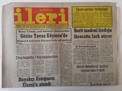 Giresun İleri Gazetesi 20 Haziran 1991 - Barit Madeni Fındığa İhracatta Fark Atıyor GZ31199 - 1