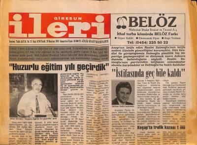 Giresun İleri Gazetesi 20 Haziran 1998 - Atatürk Stadının Yıkım İşlerine Başlandı GZ79680 - 1