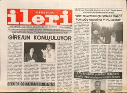 Giresun İleri Gazetesi 20 Haziran 2003 - Sekada 30 Haziran Beklentisi GZ101692 - 1