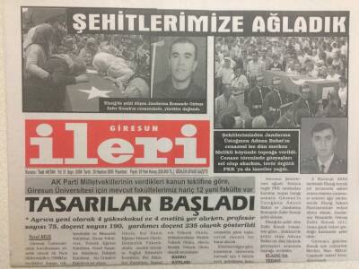 Giresun İleri Gazetesi 20 Haziran 2005 - Tasarılar Başladı GZ32315 - 1