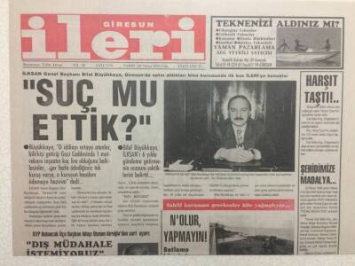 Giresun İleri Gazetesi 20 Nisan 1993 - Harşıt Taştı GZ34033 - 1