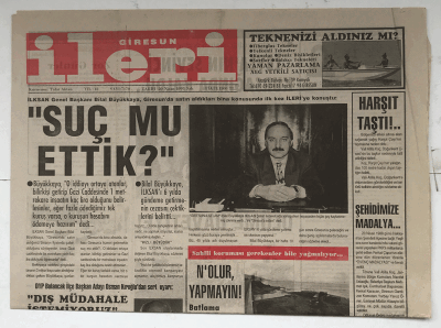 Giresun İleri Gazetesi 20 Nisan 1993 - Şampiyonluğa Ramak Kaldı... GZ5541 - 1