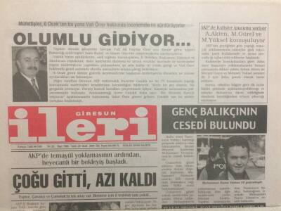 Giresun İleri Gazetesi 20 Ocak 2004 - Çoğu Gitti Azı Kaldı GZ32372 - 1