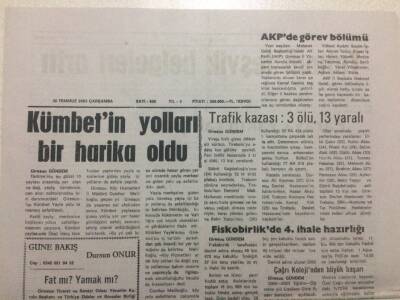 Giresun İleri Gazetesi 20 Temmuz 2003 - Kümbet Yolu Harika Oldu GZ38330 - 1