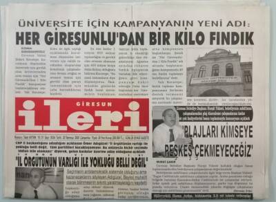 Giresun İleri Gazetesi 20 Temmuz 2005 Erkan Mumcu Giresuna Geliyor - GZ44899 - 2