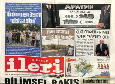 Giresun İleri Gazetesi 20 Temmuz 2011 - Giresunda Turizmciliğe Eğitimle İlk Adım Atıldı GZ108700 - 1