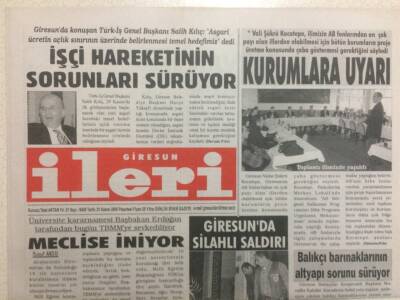 Giresun İleri Gazetesi 21 Kasım 2005 - İşçi Hareketinin Sorunları Sürüyor GZ32321 - 1