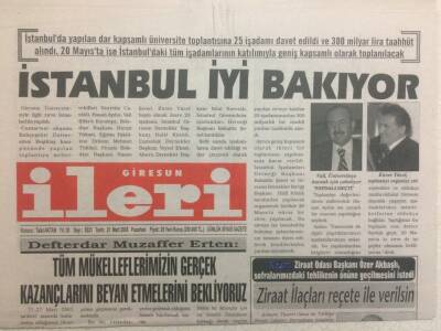 Giresun İleri Gazetesi 21 Mart 2005 - Ziraat İlaçları Reçete İle Verilsin GZ32350 - 1