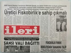 Giresun İleri Gazetesi 21 Temmuz 2005 Şansı Vali Dağıttı - GZ44900 - 2