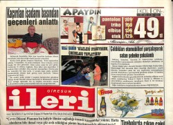 Giresun İleri Gazetesi 22 Ağustos 2011 - Giresunsporda Büyük Tehlike GZ103003 - 1