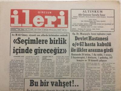 Giresun İleri Gazetesi 22 Aralık 1993 - Bu Bir Vahşet GZ38294 - 1