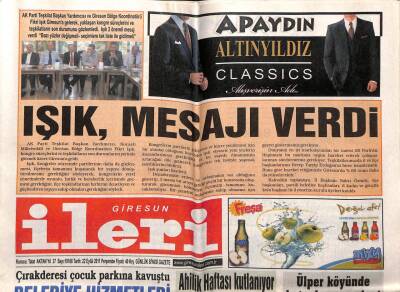 Giresun İleri Gazetesi 22 Eylül 2011 - Fındık Gümüşhaneyi Sevdi GZ108205 - 1