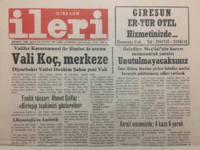 Giresun İleri Gazetesi 22 Haziran 1994 - Unutulmayacaksınız GZ38321 - 1