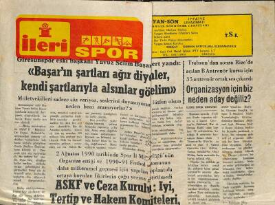 Giresun İleri Gazetesi 22 Temmuz 1991 - Güce Belediyesinde Anlaşma Sağlanmadı - Duroğlusporda 2 Transfer GZ123101 - 1