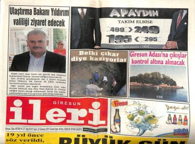 Giresun İleri Gazetesi 22 Temmuz 2011 - Ulaştırma Bakanı Yıldırım Valiliği Ziyaret Edecek GZ108702 - 1