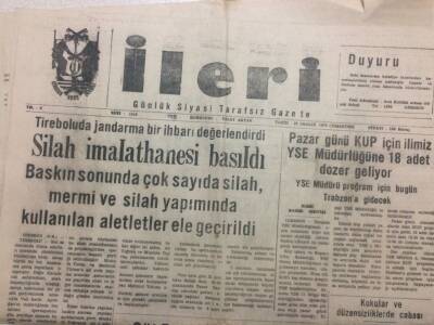 Giresun İleri Gazetesi 23 Aralık 1978 - Silah İmalathanesi Basıldı GZ38304 - 1