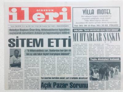 Giresun İleri Gazetesi - 23 Eylül 2000 - Muhtarlar Şaşkın GZ41945 - 1