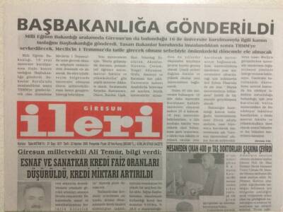 Giresun İleri Gazetesi 23 Haziran 2005 - Yönetim Görev Dağılımı Yaptı GZ32322 - 1