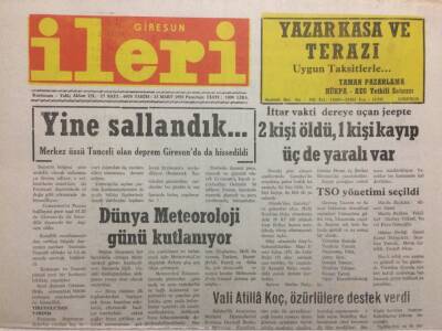 Giresun İleri Gazetesi 23 Mart 1992 - Yine Sallandık GZ34516 - 1
