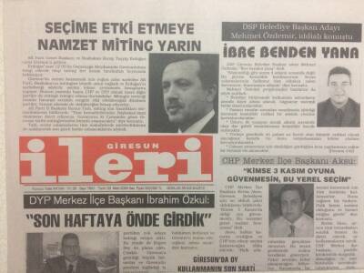 Giresun İleri Gazetesi 23 Mart 2004 - SP Bir Devrime İmza Etmek İstiyoruz GZ32378 - 1