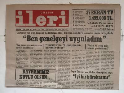 Giresun İleri Gazetesi 23 Nisan 1993 - Bayramımız Kutlu Olsun... GZ7577 - 1