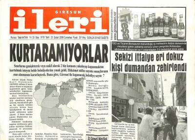 Giresun İleri Gazetesi 23 Şubat 2008 - Beldeleri Kurtaramıyorlar GZ101708 - 2
