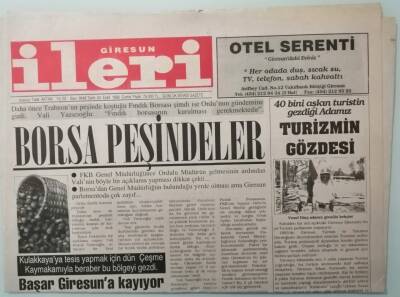 Giresun İleri Gazetesi 24 Eylül 1999 Bir Kardeş Aileniz Olsun -GZ37331 - 1
