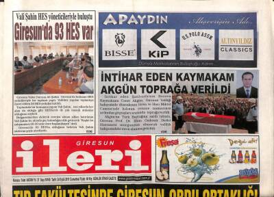 Giresun İleri Gazetesi 24 Eylül 2011 - Tıp Fakültesinde Giresun Atağı GZ108300 - 1