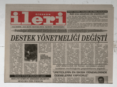 Giresun İleri Gazetesi 24 Haziran 2003 - Kuşdili Şenliği Pazar Günü GZ5903 - 1