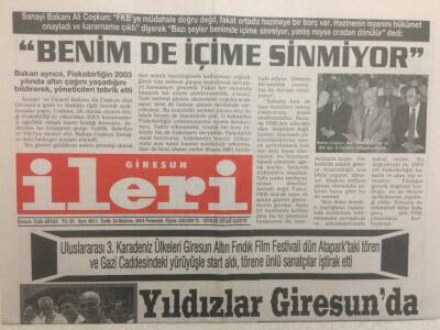 Giresun İleri Gazetesi 24 Haziran 2004 - Yıldızlar Giresunda GZ32369 - 1