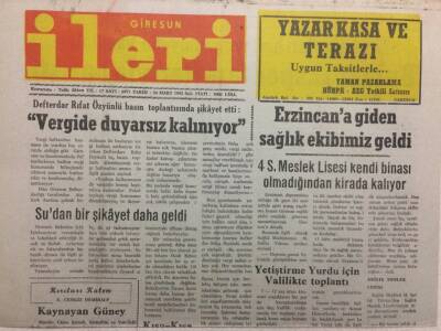 Giresun İleri Gazetesi 24 Mart 1992 - Sudan Bir Şikayet Daha Geldi GZ34517 - 1
