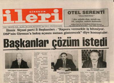 Giresun İleri Gazetesi 25 Ekim 1999 - Giresunda 1560 Tekel Bayisi Var GZ84772 - 1