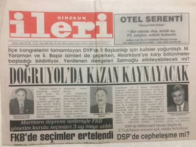 Giresun İleri Gazetesi 25 Eylül 1999 - Doğruyolda Kazan Kaynayacak GZ32774 - 1