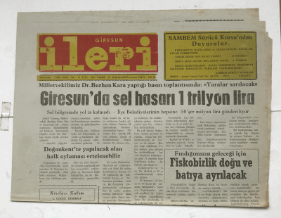 Giresun İleri Gazetesi 25 Haziran 1990 - Fiskobirlik Doğu ve Batıya Ayrılacak GZ7329 - 1