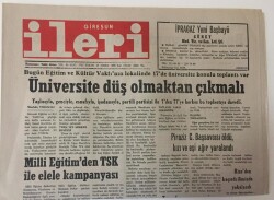 Giresun İleri Gazetesi 25 Nisan 1995 - Üniversite Düş Olmaktan Çıkmalı GZ13473 - 2