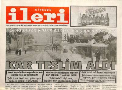 Giresun İleri Gazetesi 25 Ocak 2006 - Amaç Fındığı Hafızalardan Silmemek GZ108697 - 1