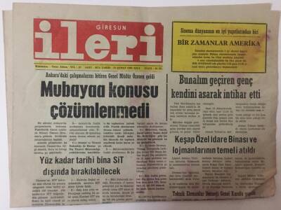 Giresun İleri Gazetesi 25 Şubat 1986 - Keşap Özel İdare Binası Ve Lojmanlarının Temeli Atıldı GZ26863 - 1