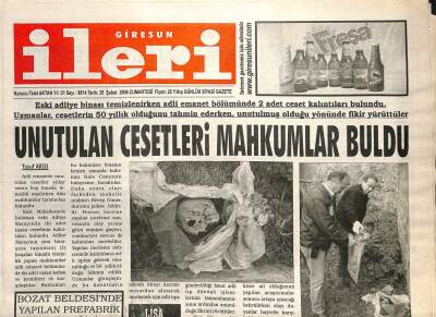 Giresun İleri Gazetesi 25 Şubat 2006 - Cesetleri Mahkumlar Buldu GZ101657 - 2