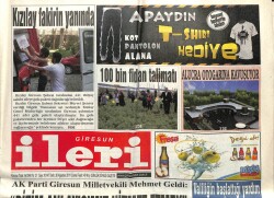 Giresun İleri Gazetesi 26 Ağustos 2011 - Dünyanın En Uzun Fındık Ağacı Giresunda GZ101996 - 1