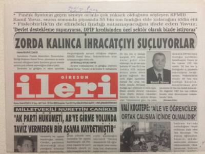 Giresun İleri Gazetesi 26 Ekim 2005 - Ak Parti Hükümeti ABye Girme Yolunda GZ32313 - 1