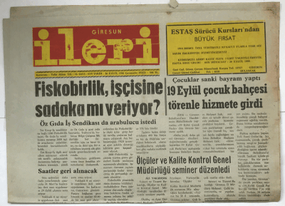 Giresun İleri Gazetesi 26 Eylül 1990 - 19 Eylül Çocuk Bahçesi Törenle Hizmete Girdi GZ3994 - 1