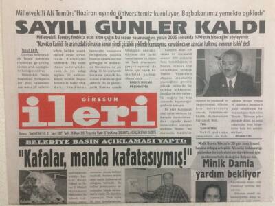 Giresun İleri Gazetesi 26 Mayıs 2005 - Giresuna Dev Yatırım GZ32331 - 1